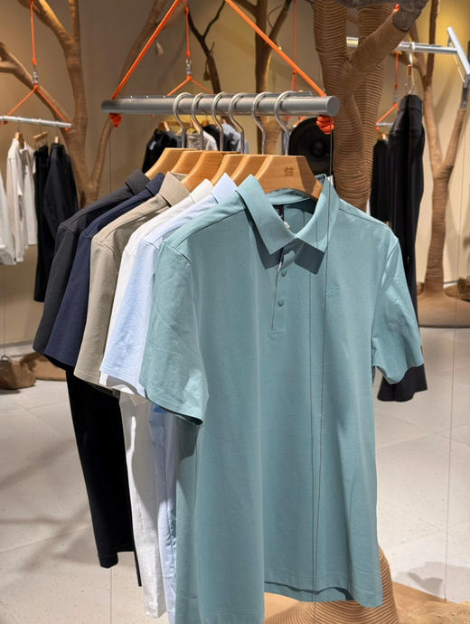 419-5 两棵树 韩国单 男士商务休闲 polo短袖 抗菌防晒速干 老朱穿L 商品图5