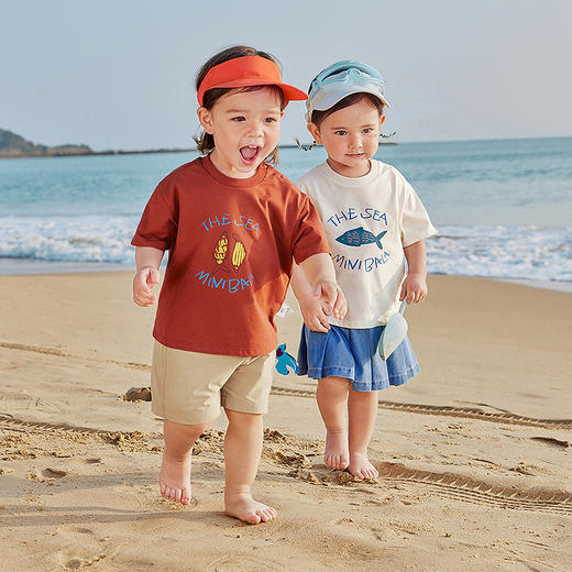 [商场同款]迷你巴拉男女宝宝短袖T恤夏速干凉感抑菌婴儿上衣 商品图2