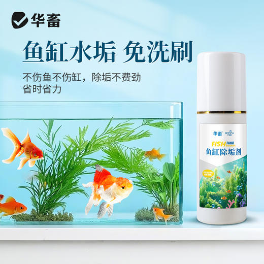 华畜鱼缸除垢剂水垢清除剂强力清洗鱼缸玻璃内壁水锈水垢清洁剂 商品图2