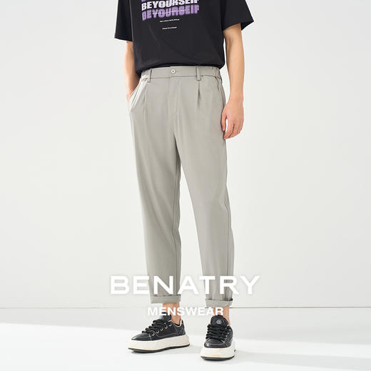 贝纳川夏季桑蚕丝休闲裤ECT232004 商品图0