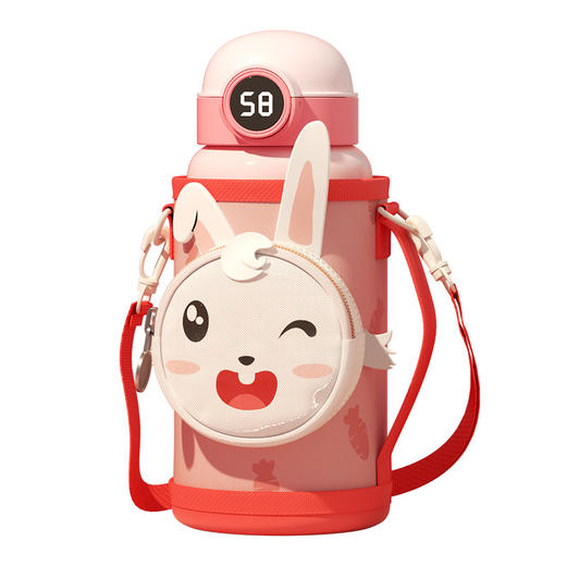 智能儿童保温杯 316不锈钢卡通可爱带杯套儿童水杯吸管杯子高颜值 商品图4