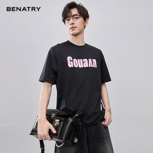 贝纳川夏季字母短袖T恤ECF214107 商品图0