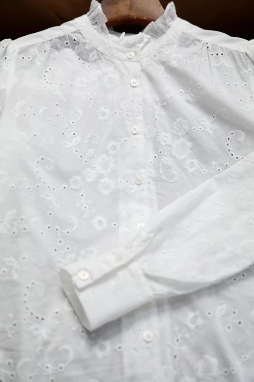 LPIUTY品牌直发！重工纯棉刺绣花边衬衫 短袖B08ZJ-24-1120/长袖B08ZJ-24-1119 商品图7