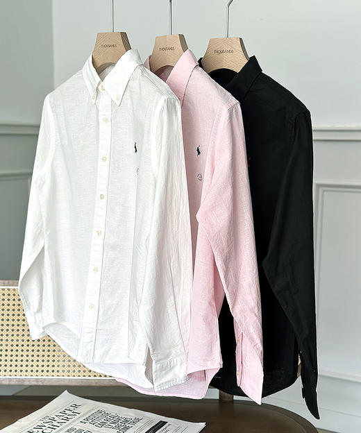 单品包邮现货 THS-无 RL家马球家 经典版型轻质亚麻衬衫 4色 AG1317 商品图4