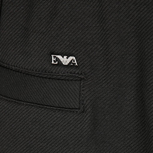 EMPORIO ARMANI 阿玛尼 男士小鹰徽标混纺棉质休闲短裤 黑色 EM001112 AF13488 UC001 商品图2