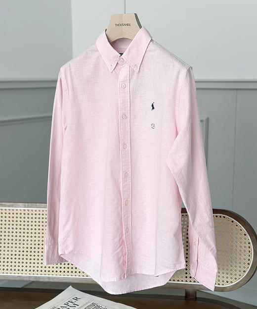 单品包邮现货 THS-无 RL家马球家 经典版型轻质亚麻衬衫 4色 AG1317 商品图10