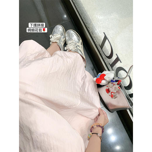 <曾小咸推荐>设计感法式黑拼粉高腰连衣裙 商品图2