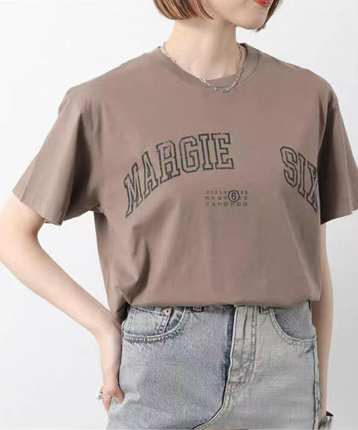 现货 THS-限时 M6家字母logo印花圆领T恤 3色 QH455 商品图2