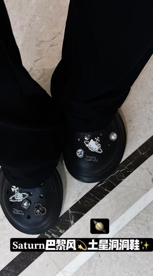 丑萌巴黎风土星厚底洞洞鞋沙滩鞋 商品图2