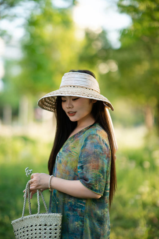 🌱大头围友好【法式度假风 手工编织防晒遮阳帽】清爽温柔米色、经典赫本黑色，带上它，一起去寻找夏日的美好！🌷10-15天左右发货 商品图9