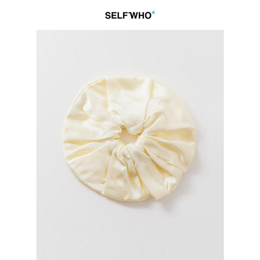 SELFWHO100%桑蚕丝象牙白发圈女2025夏新款无痕高端真丝头饰发饰 商品图3