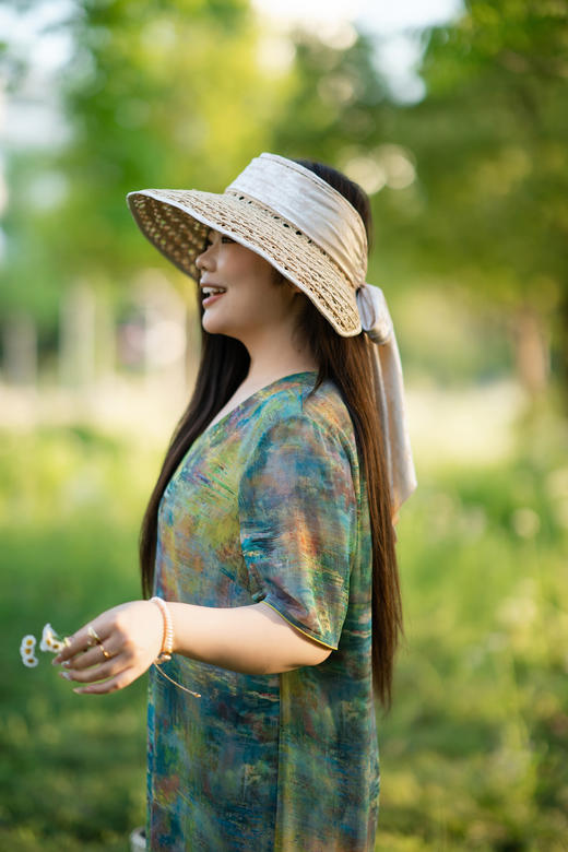 🌱大头围友好【法式度假风 手工编织防晒遮阳帽】清爽温柔米色、经典赫本黑色，带上它，一起去寻找夏日的美好！🌷10-15天左右发货 商品图5