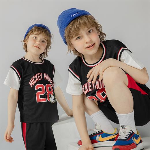 迪士尼夏季新品男女童套装透气儿童套装休闲婴幼儿套装222T1367 商品图2