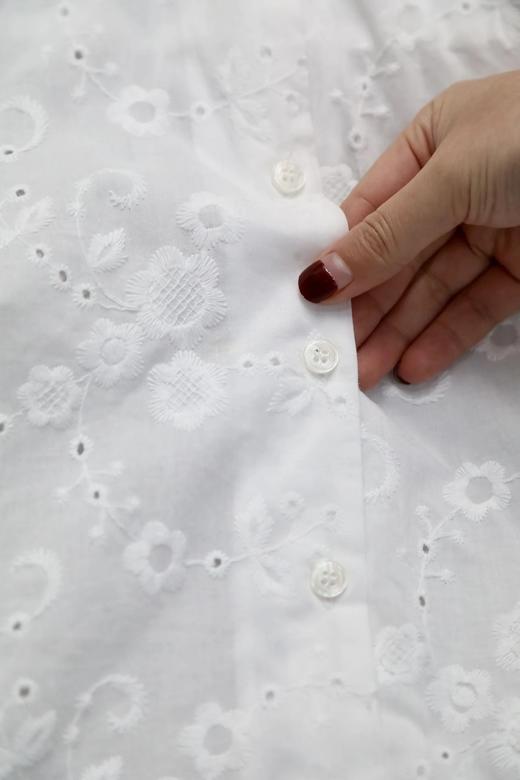 LPIUTY品牌直发！重工纯棉刺绣花边衬衫 短袖B08ZJ-24-1120/长袖B08ZJ-24-1119 商品图9