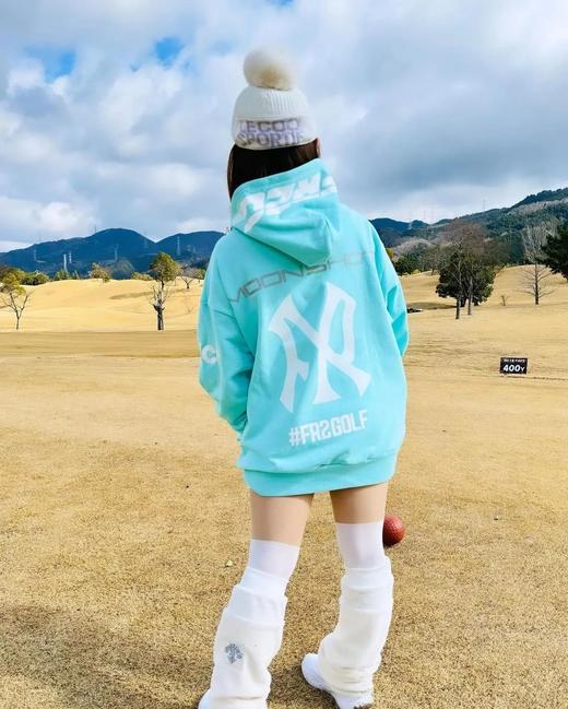 日系潮牌#FR2 GOLF高尔夫情侣款 宽松舒适百搭徽标运动长袖连帽衫 商品图4