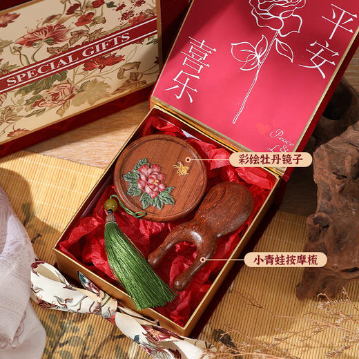 母亲节好礼！【一梳百顺，以梳为礼，檀木梳礼盒】母亲节礼物高级感 送妈妈老婆生日礼物 创意梳子礼盒 实用女士伴手礼-QQ 商品图8