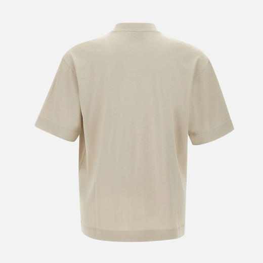 EMPORIO ARMANI 阿玛尼 男士小鹰徽标印花棉质圆领短袖T恤 米色 EM001026 AF13669 M1054 商品图2