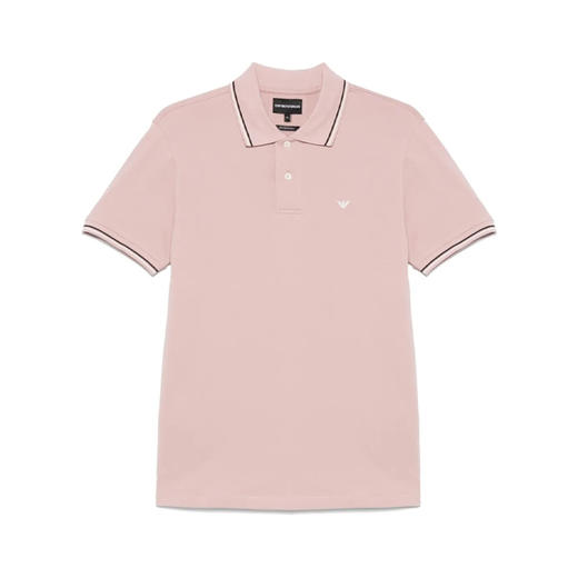 EMPORIO ARMANI 阿玛尼 男士小鹰徽标刺绣棉质短袖polo衫 粉色 8N1FB4 1JPTZ U4288 商品图0