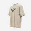 EMPORIO ARMANI 阿玛尼 男士小鹰徽标印花棉质圆领短袖T恤 米色 EM001026 AF13669 M1054 商品缩略图1
