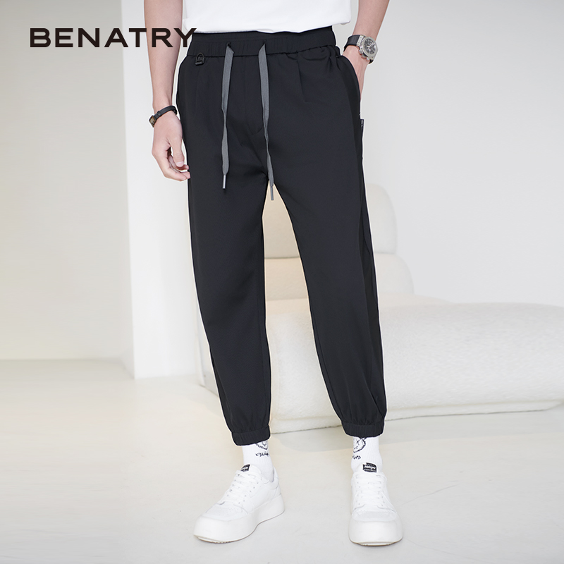 贝纳川夏季针织慢跑裤ECK235001402