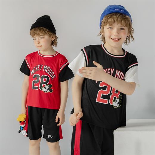 迪士尼夏季新品男女童套装透气儿童套装休闲婴幼儿套装222T1367 商品图0