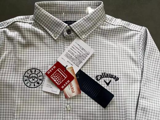 日本callaway三色千鸟格花纹保暖发热翻领 衬衫 商品图2