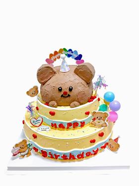 新品“黄油小熊三层蛋糕”（需提前两天预定）