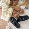 【YW】无忧购时尚纯色双带厚底百搭凉拖鞋 9845(截单后7天发货) 商品缩略图3
