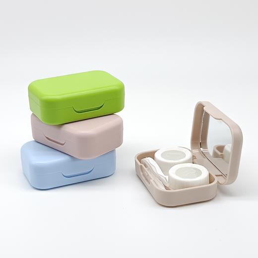 高级感纯色长方形带镜盒 商品图2