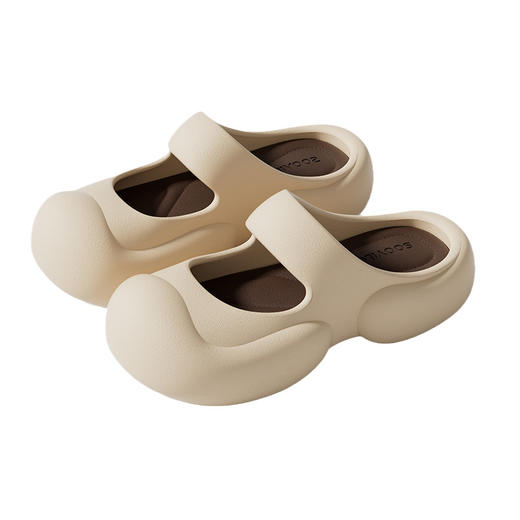 包头拖鞋女夏季新款洞洞鞋外穿增高网红厚底防滑沙滩踩屎感凉拖鞋 商品图4