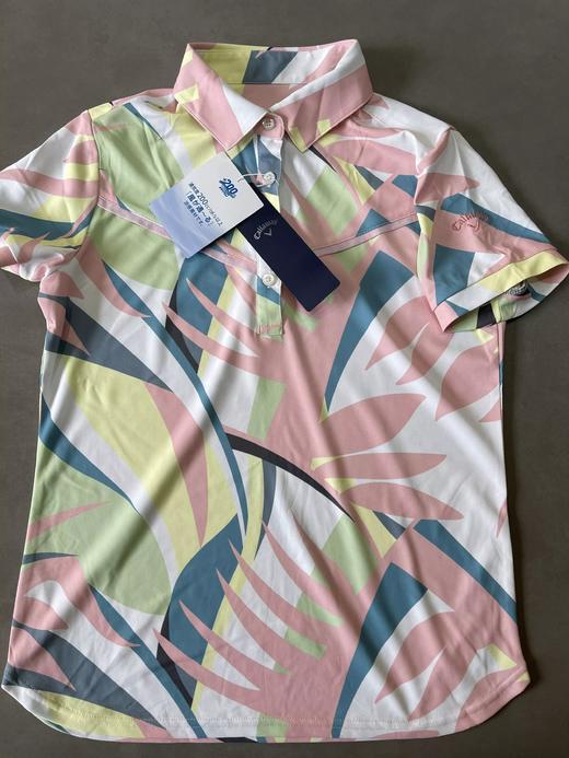 callaway高尔夫女装 花色翻领短袖 200cc透气凉感面料 防晒速干 商品图8