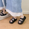 【YW】无忧购时尚纯色双带厚底百搭凉拖鞋 9845(截单后7天发货) 商品缩略图2
