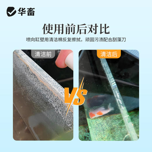 华畜鱼缸除垢剂水垢清除剂强力清洗鱼缸玻璃内壁水锈水垢清洁剂 商品图5