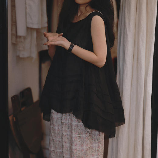 suaboo 两色亚麻背心 商品图1