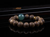 XY0192沉香+翡翠天空蓝大圆珠18K金手串 商品缩略图5
