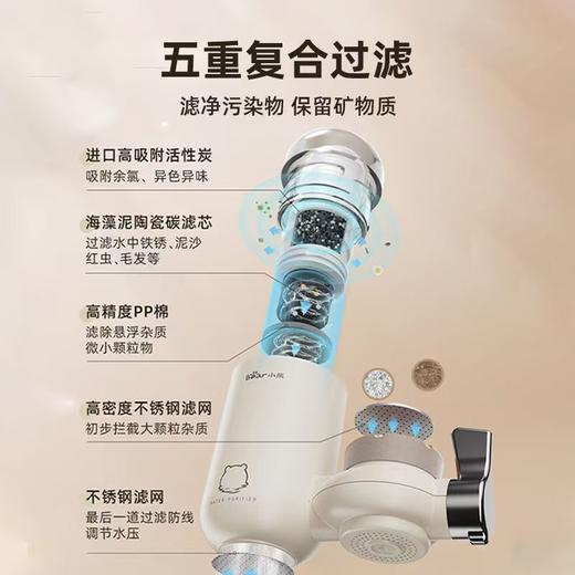 小熊净水器水龙头过滤器厨房通用自来水前置净化器 商品图2
