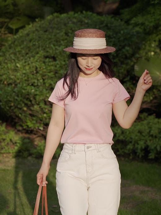 橙子定制高端时装棉 正肩圆领基础百搭T恤  久穿耐洗不垮 盛夏舒适透气不粘 品质气质T 商品图7