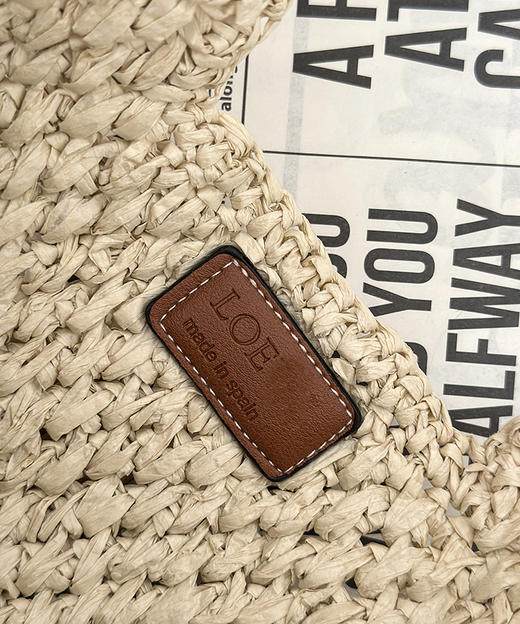 现货 THS-限时 loe家 草编托特包 可腋下可斜挎拉菲草夏日风情包 6色 CQ1394 商品图14