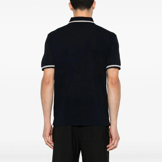 EMPORIO ARMANI 阿玛尼 男士小鹰刺绣徽标棉质短袖polo衫 黑色 EM000852 AF12955 FB274 商品图1