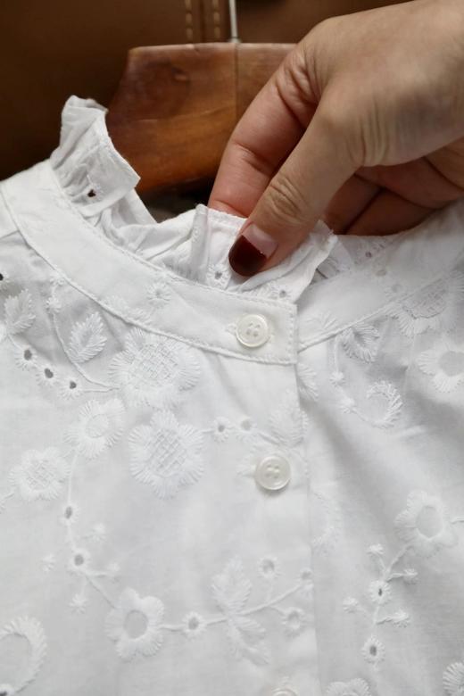 LPIUTY品牌直发！重工纯棉刺绣花边衬衫 短袖B08ZJ-24-1120/长袖B08ZJ-24-1119 商品图8