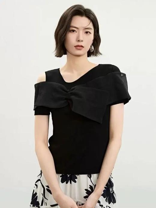 LPIUTY品牌直发！网纱蝴蝶结针织上衣 B015021 商品图0