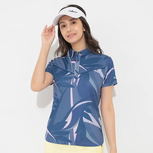 callaway高尔夫女装 花色翻领短袖 200cc透气凉感面料 防晒速干 商品图3