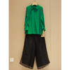 斜襟衬衫(24810953-水龙吟)+阔腿裤（20709381-京元） 商品缩略图0