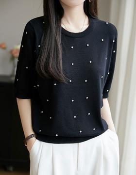 天丝莱赛尔冰丝透气钉钻清凉衫