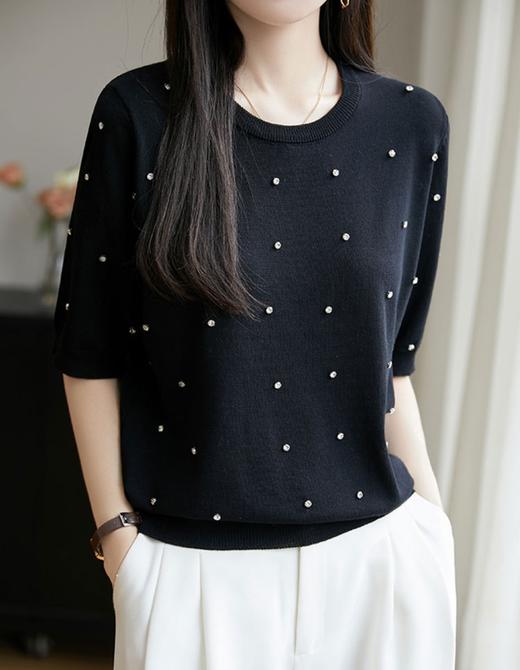 天丝莱赛尔冰丝透气钉钻清凉衫 商品图0