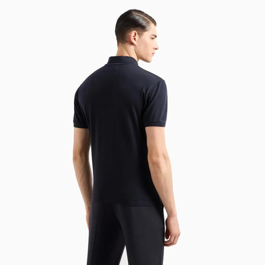 EMPORIO ARMANI 阿玛尼 男士小鹰徽标刺绣棉质短袖polo衫 深蓝色 8N1FQ2 1JTKZ 0920 商品图2