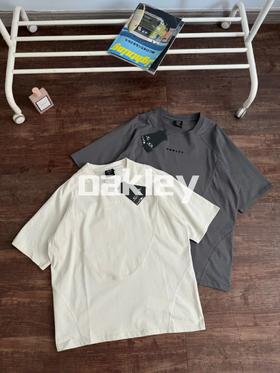 欧克利Oakley户外休闲硅胶logo短袖登山跑步运动速干T恤