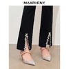 【银河精灵-商场同款】MAXRIENY亮片珠绣开衩休闲裤女修身裤子(货号:MC85PA271) 商品缩略图2