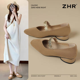 ZHR则则法式复古玛丽珍鞋女2025新款春季百搭通勤鞋低跟气质单鞋