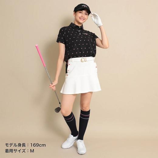 Callaway卡拉威高尔夫女士爱心系列满印lo go短袖衬衫弹力 商品图11